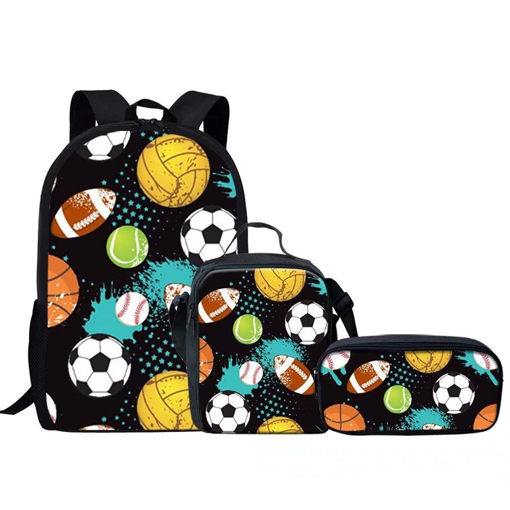 KEIAHUAN Boys Backpack Set - Stylish School Bookbag with Shoulder Straps, Lunch Bag & Pencil Case for Teens | Perfect for School, Travel & Daily Use