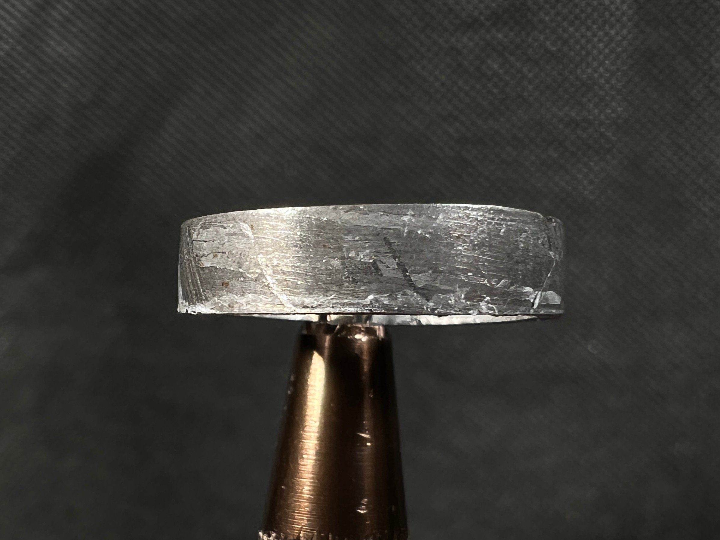 GIBEON Meteorite Ring Size 4.75 - Genuine Meteorite Wedding Band for Men & Women, Unique Space Astronomy Jewelry Gift - Perfect for Engagements, Anniversaries & Cosmic Enthusiasts