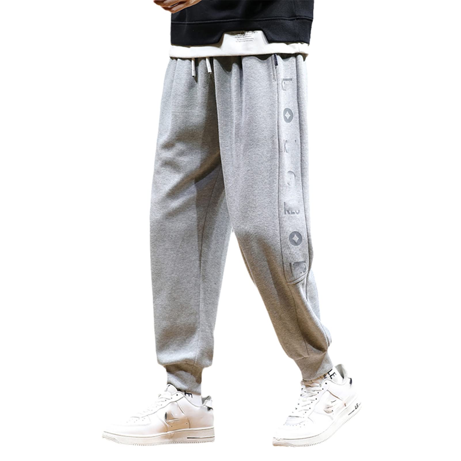 FUHONGCUP Men's Harem Sweatpants - Baggy Jogger Pants with Zip Pockets for Sports & Casual Wear | Spring & Autumn Track Trousers for Gym, Lounge & Street Fashion