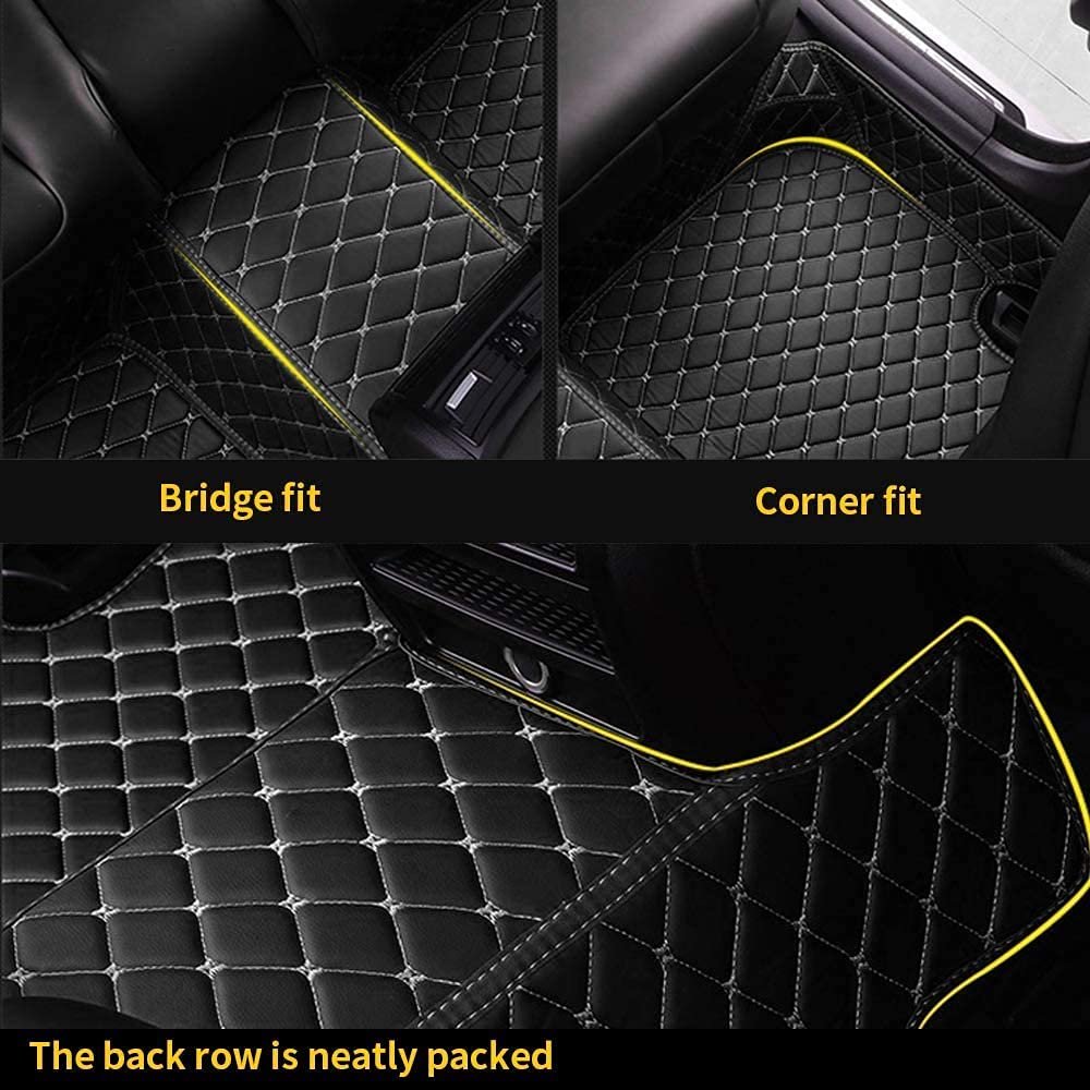 Custom All-Weather Waterproof Car Floor Mats for 99% Sedan SUV Sports Cars - Full Protection Leather Design for Men & Women in Pink - Ideal for Daily Commute, Road Trips & Outdoor Adventures