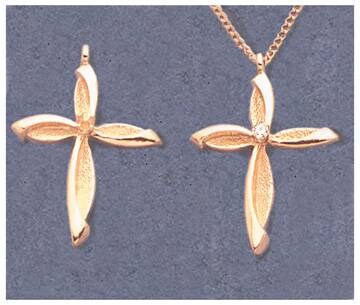 Solid Sterling Silver or 14kt Gold Round Cross Pendant Drop Necklace - Handmade in USA | Perfect for Religious Gifts, Baptism Jewelry & Everyday Faith-Based Fashion
