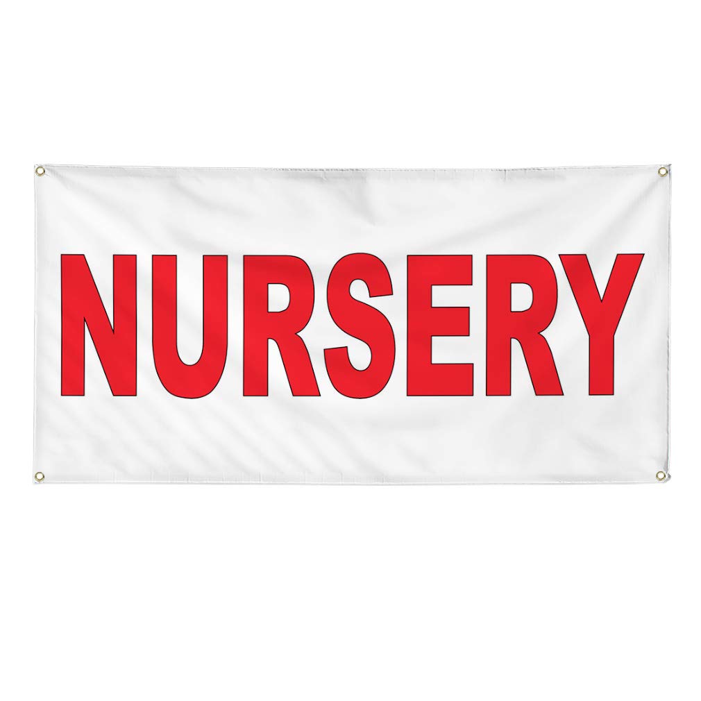 Durable Vinyl Banner 48x96 Inches - Weatherproof, Heavy-Duty with 8 Grommets for Nursery, Education, Outdoor & Industrial Yard Signs - Perfect for School Events, Business Advertising & Construction Site Safety