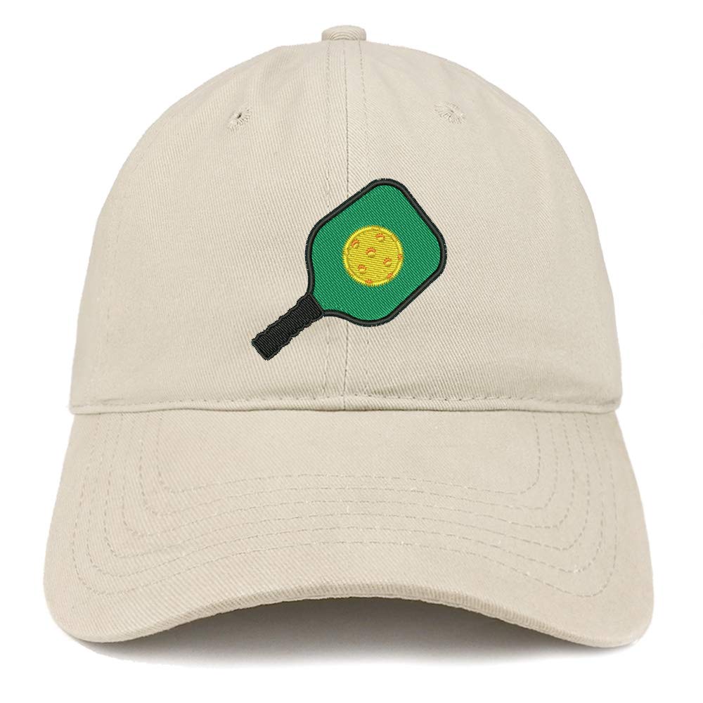 Trendy Pickleball & Paddle Embroidered Cotton Dad Hat for Men - Casual Sports Cap for Pickleball Players, Tennis Enthusiasts & Outdoor Activities
