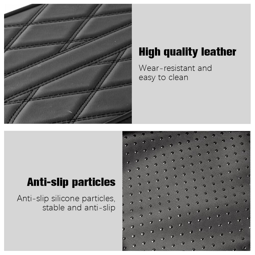 Premium Leather Car Armrest Cover with Memory Foam Padding - Universal Waterproof Center Console Protector for SUV, Truck & Sedan - Comfort Upgrade for Long Drives & Daily Commutes (Black)