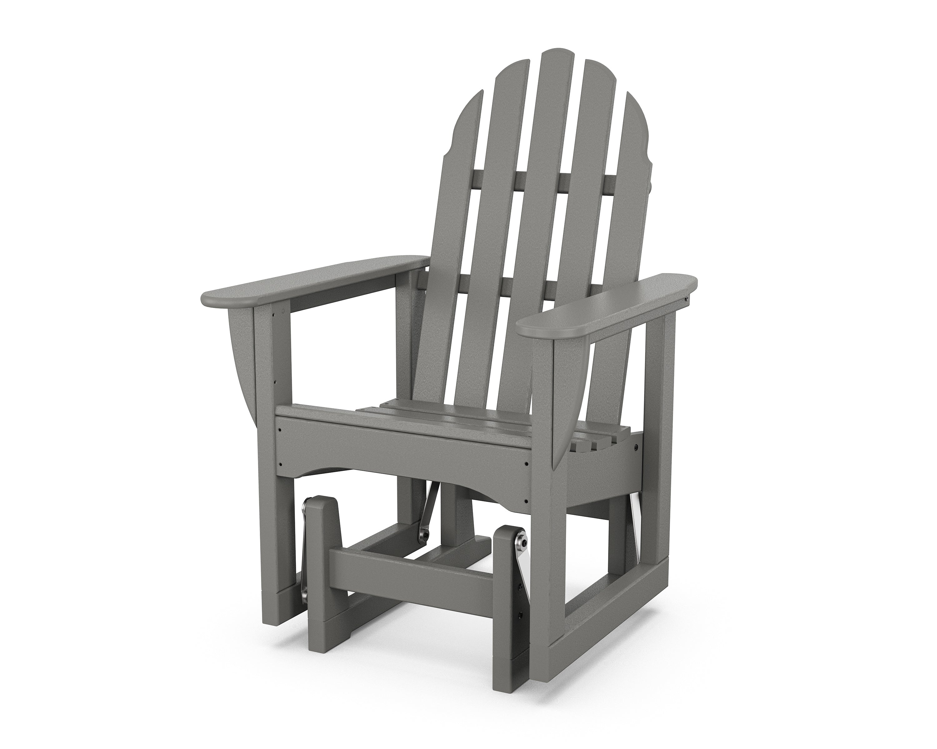 POLYWOOD Classic Adirondack Glider Chair - Durable Outdoor Rocking Chair for Patio, Garden & Poolside - All-Weather Resin Wicker Furniture