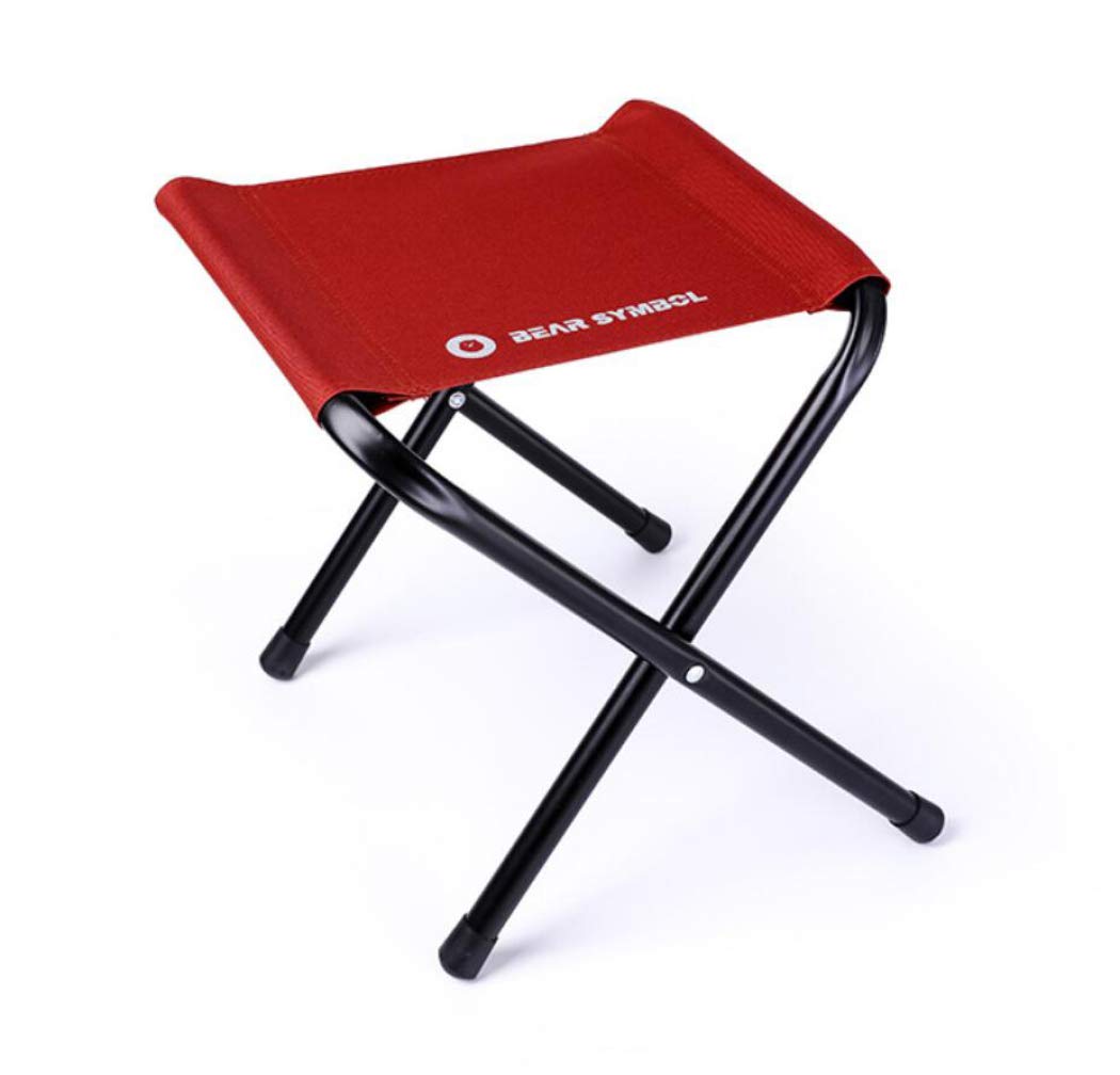 DPPAN Portable Folding Camping Stool - Lightweight Outdoor Foldable Chair with 220 lbs Capacity - Perfect for Camping, Hiking, Beach & Backyard Use (Red)