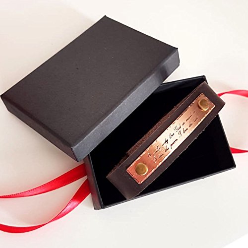 Custom Engraved Leather Bracelet for Men - Personalized Mens Jewelry Gift for Anniversary, Groomsmen & Special Occasions - Stylish Leather Wristband for Everyday Wear & Formal Events
