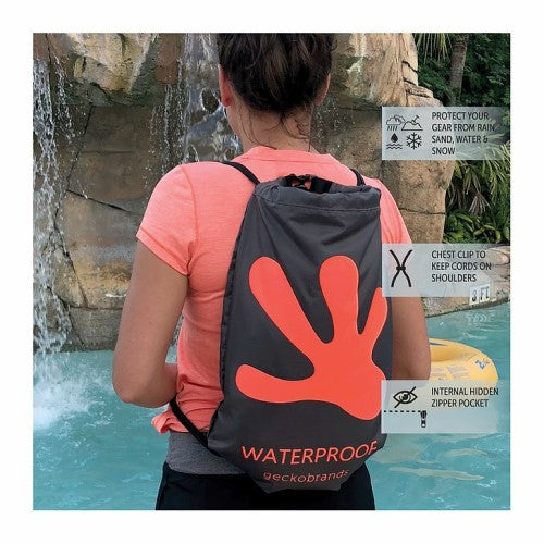 Waterproof Drawstring Backpack for Hiking, Swimming & Travel - Lightweight & Durable Gecko Design - Perfect for Gym, Beach & Outdoor Activities