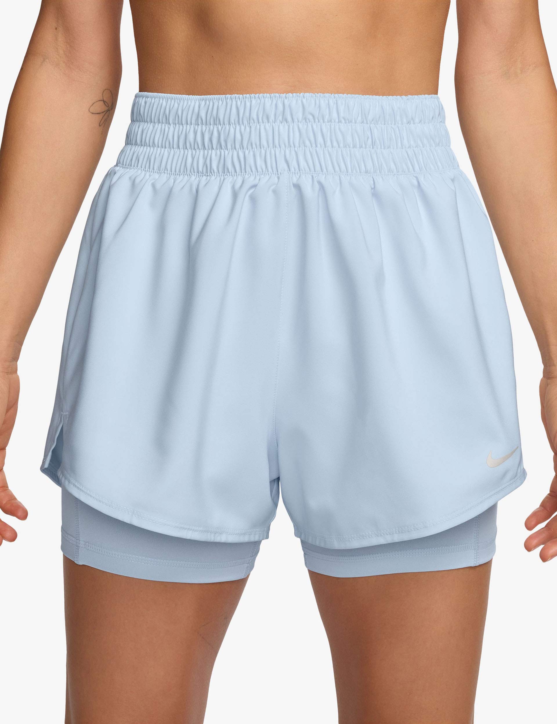 Nike Dri-FIT 2-in-1 Running Shorts for Men - Blue Tint/Reflective Silver | Moisture-Wicking Athletic Shorts with Built-In Liner | Perfect for Gym, Jogging & Outdoor Workouts
