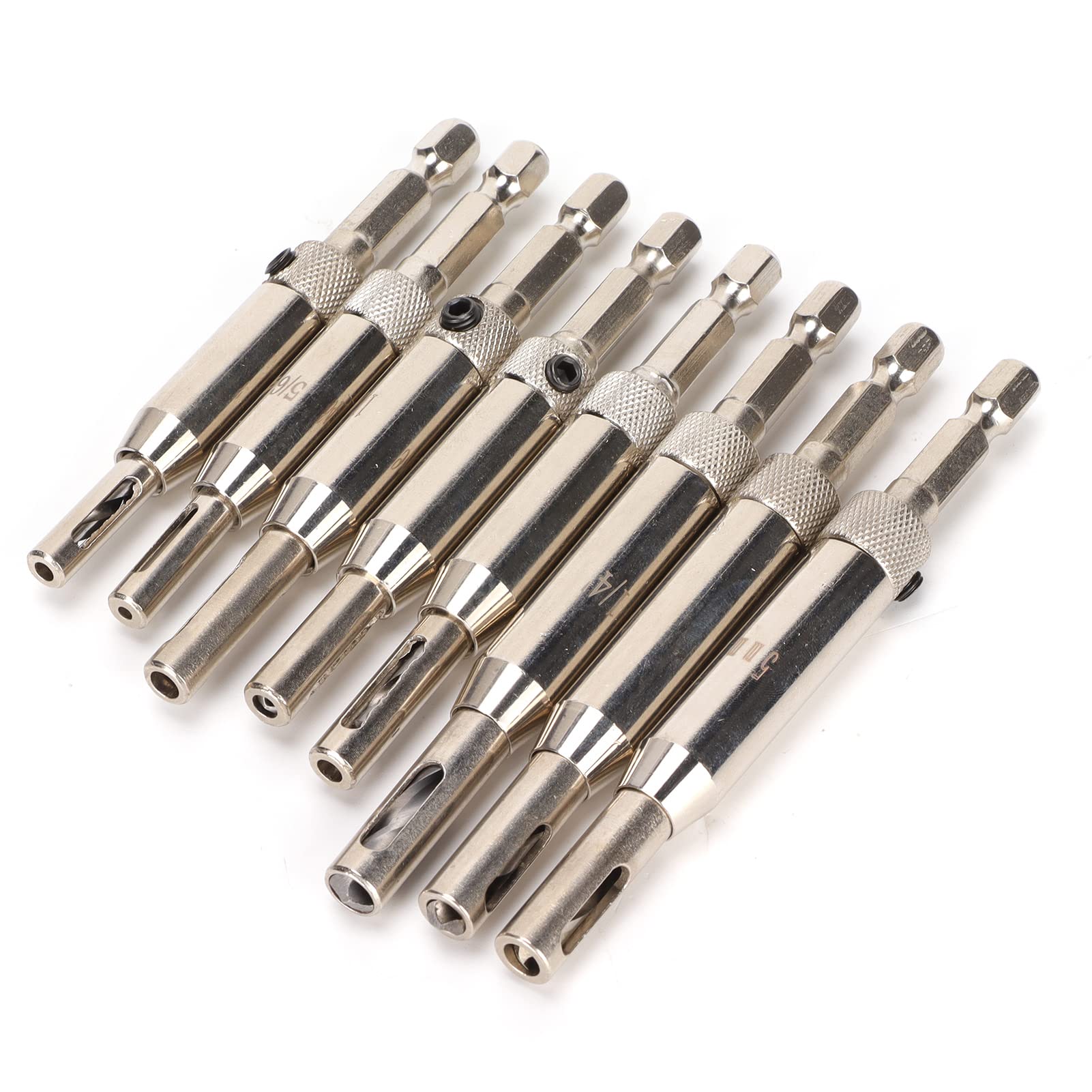 Self-Centering Hinge Drill Bit Set - 8pc Super Steel Core Drill for Woodworking, Easy Installation & Precise Positioning (310g) - Perfect for Cabinet Hinges, Door Installation & DIY Projects