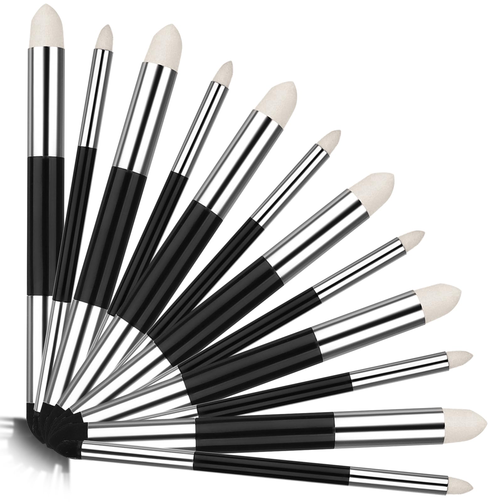 12-Pack Dual Tip Blending Sponge Pens - Washable Reusable Art Blenders for Sketching, Charcoal & Powder Drawing - Perfect for Artists, Students & Correcting Mistakes - Ideal for Studio, Classroom & Home Art Projects