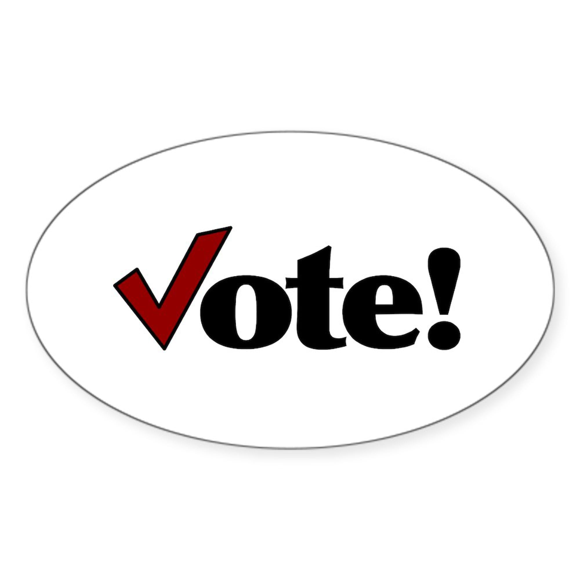 Vote Oval Car Bumper Sticker - Political Campaign Decal