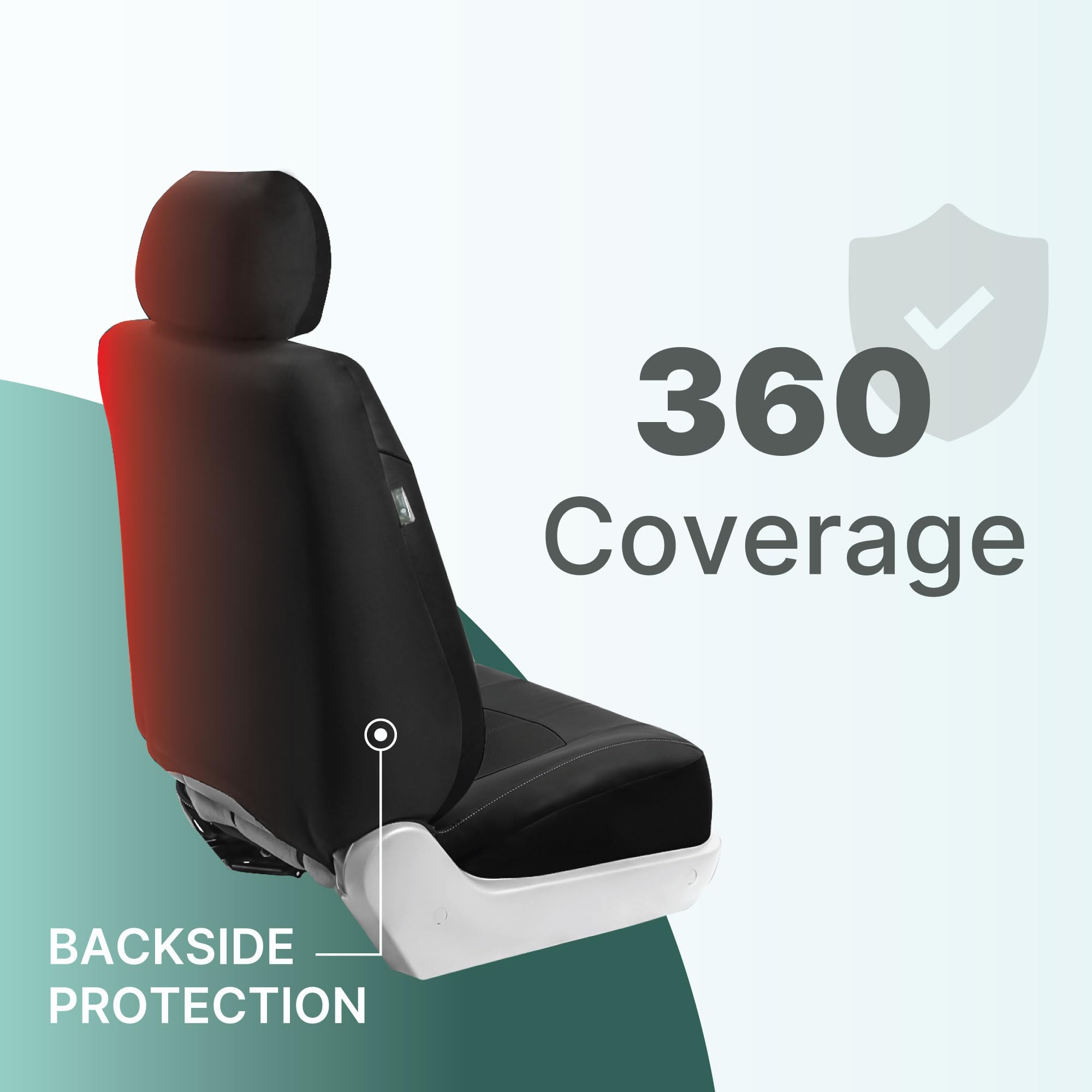 Premium PU Leather Car Seat Covers Front Set - Universal Fit for Cars, Trucks & SUVs | FH Group Automotive Interior Accessories | Perfect for Daily Commute, Road Trips & Vehicle Protection