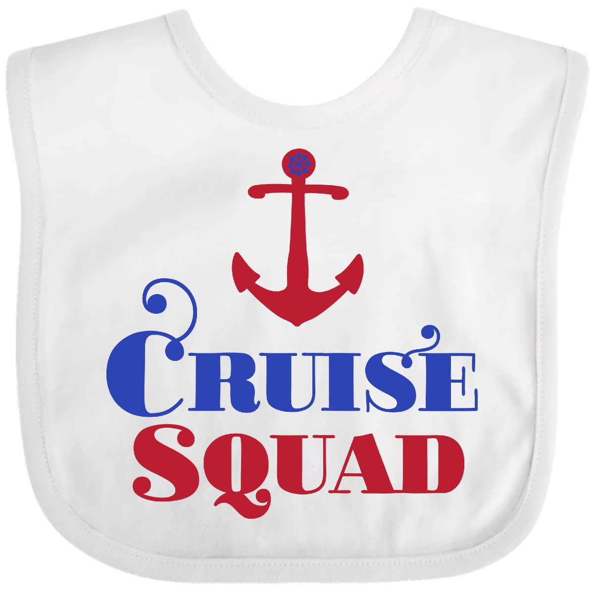 Inktastic Cruise Squad in Red and Blue Baby Bib - Soft & Absorbent Drool Bib for Infants - Perfect for Feeding, Teething & Everyday Use