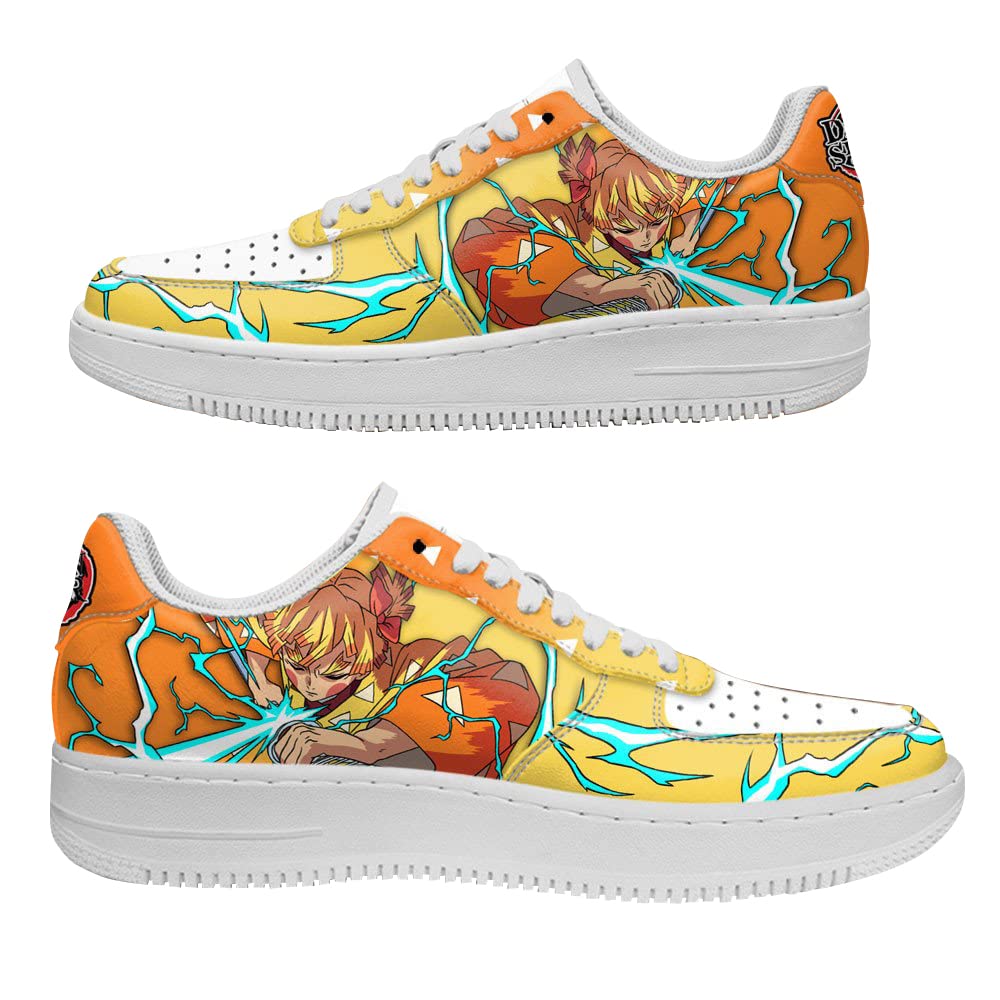 Custom Anime Demon Slayer Tanjiro Nezuko Printed Low-Top Basketball Shoes for Men & Women - Japanese Cosplay Sneakers with Non-Slip Sole, Breathable Design for Running, Outdoor & Casual Wear - Perfect for Anime Fans, Cosplay Events and Daily Fashion