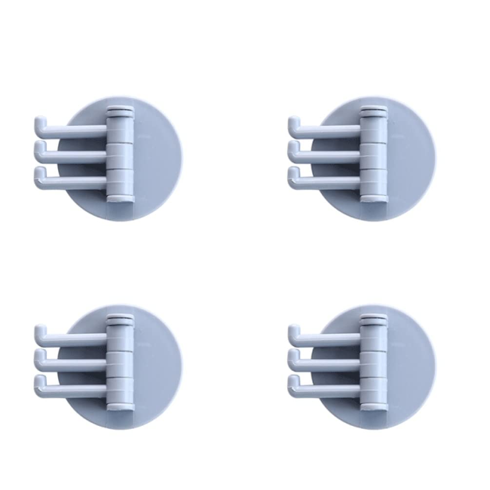 Rotatable Adhesive Hook 2/4pcs - Strong Wall Hanger for Kitchen & Bathroom Storage
