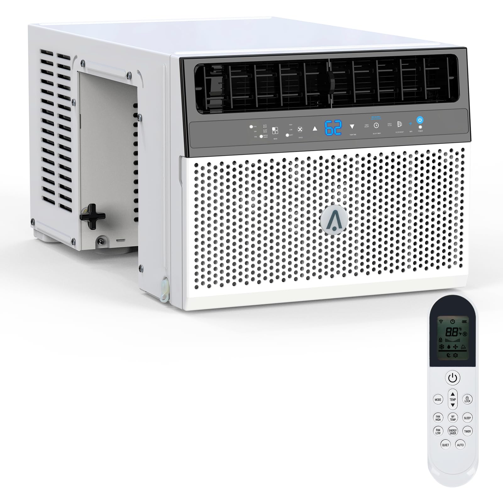 6000 BTU U-Shaped Window Air Conditioner - Cools Rooms Up to 269 Sq.Ft - 6 Cooling Modes, Remote Control & 24H Timer - Quiet Home AC Unit for Bedroom, Living Room & Office - Open Window Design for Fresh Air & Flexibility