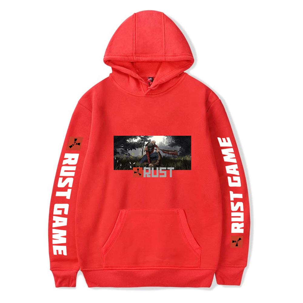 Unizka Rust Game Hoodie - Casual Hip Hop Streetwear Pullover, Thin Tracksuit Sweatshirt for Game Lovers, Perfect for Gaming Nights and Street Style