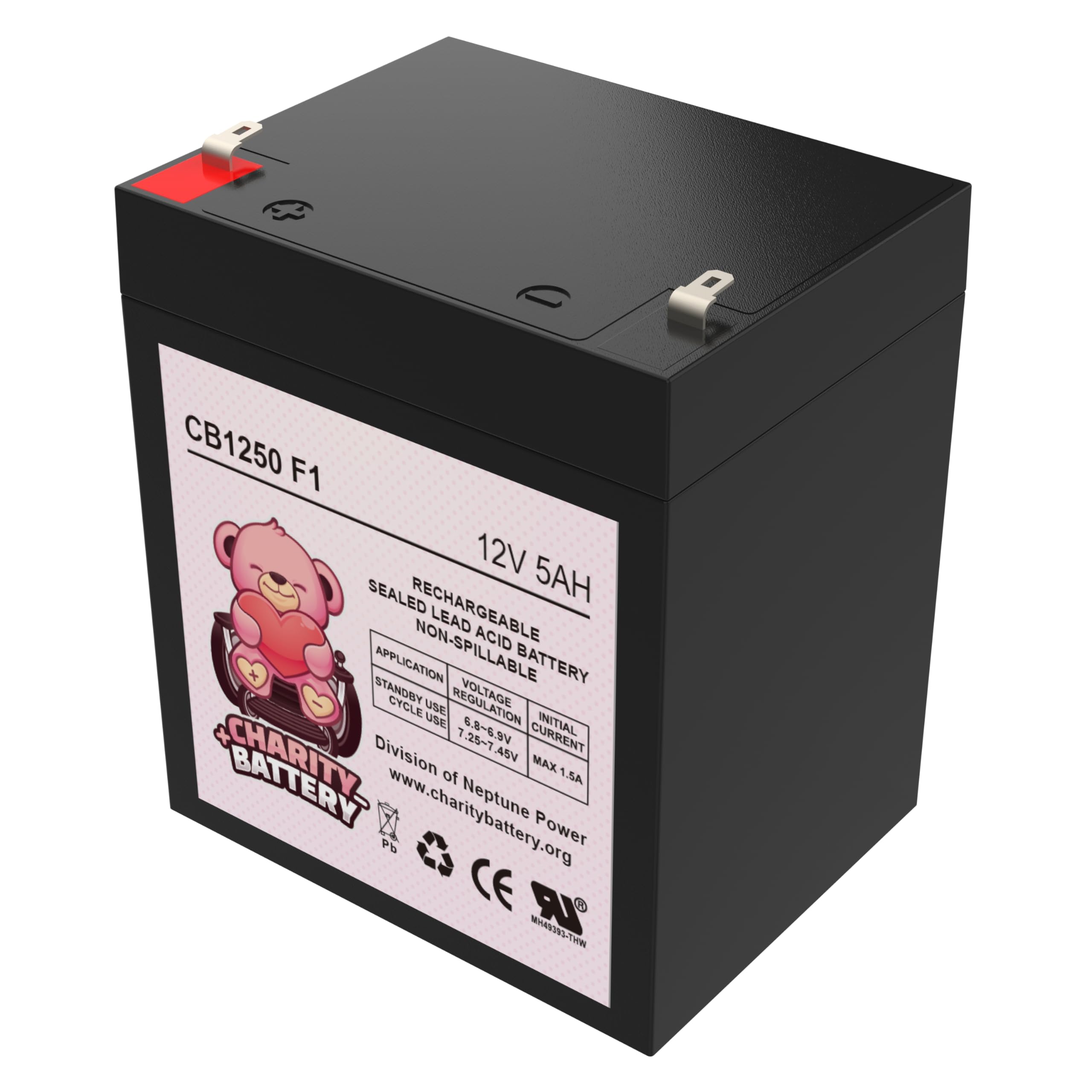 CB1250 12V 5Ah SLA Replacement Battery for EW-280 Electric Scooter & Power Wheels - 2 Pack - Perfect for Kids Ride-On Toys & Mobility Scooters