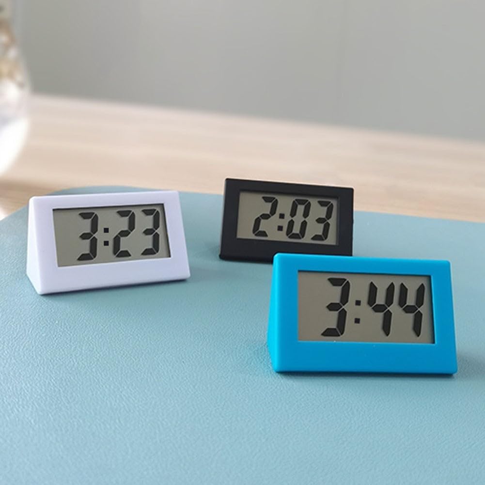 Silent Desktop Triangle Clock - Noiseless Study Timer for Office, Bedroom & Classroom | Black Digital Alarm Clock for Focus & Productivity
