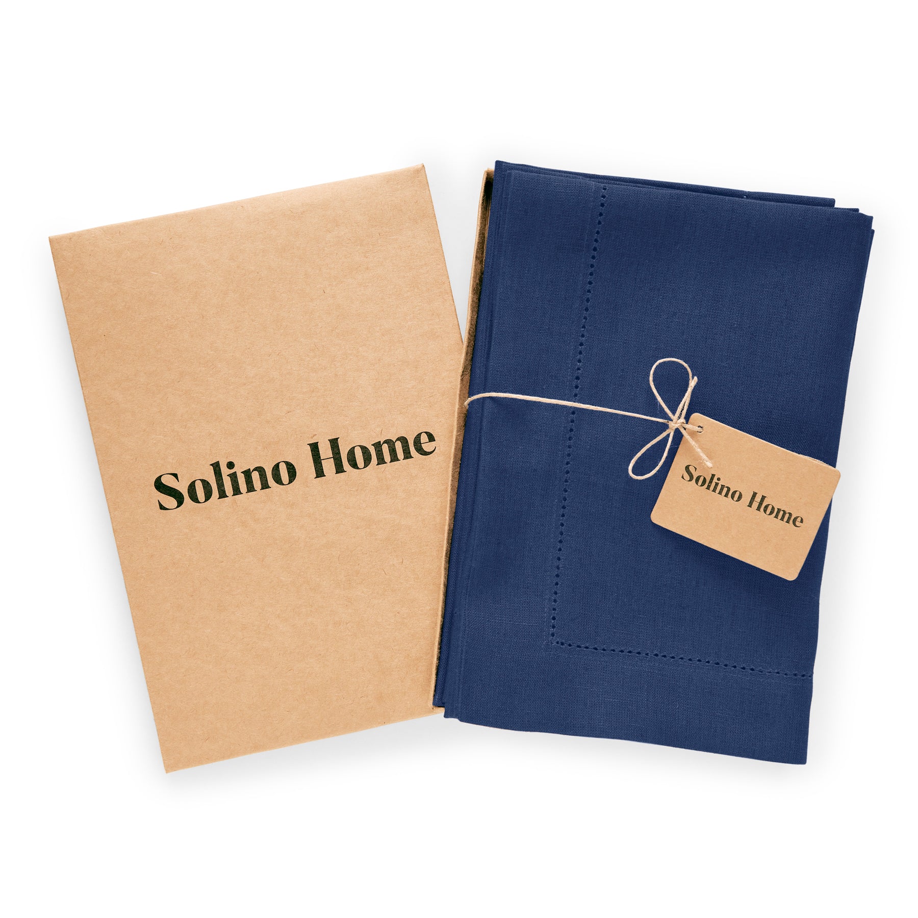 Premium Medium Weight Hemstitch Napkins - 12-Pack White Linen Dinner Napkins for Formal Dining, Weddings & Special Occasions