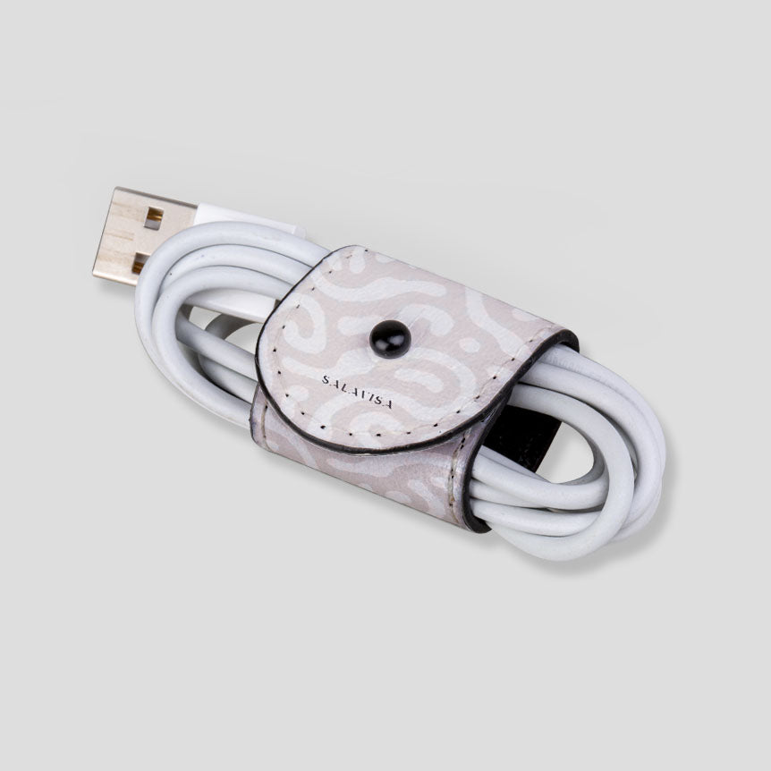 Eco-Friendly Beige Hair Curling Wrap Cord for Natural Curls - Perfect for Home Styling, Salons & Travel