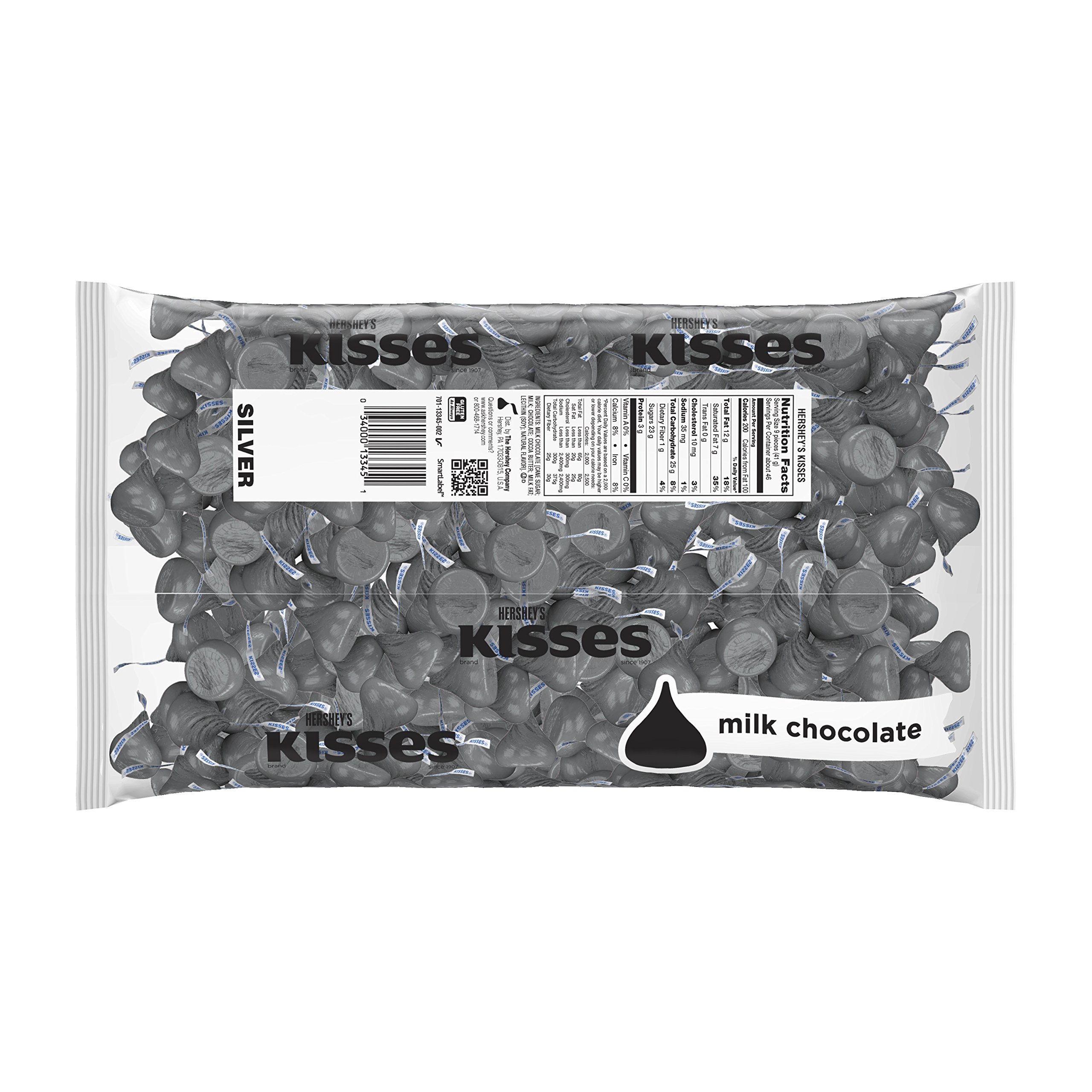 HERSHEY'S Kisses Milk Chocolate Candy, 66.7 Ounce Bulk Bag - Perfect for Parties, Holidays, Baking & Gift Giving