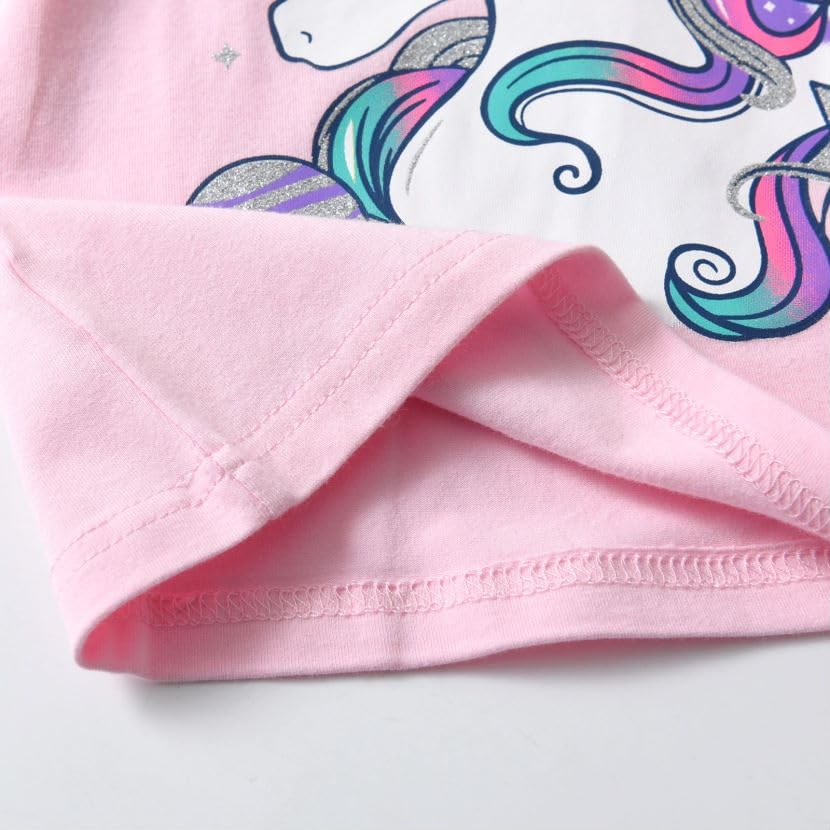VIKITA Toddler Girls Summer Clothes Set - Cute Short Sleeve T-Shirt & Shorts Outfit for Baby 1-3 Years | Perfect Birthday Gift for Little Kids | Playtime, Beach & Outdoor Activities