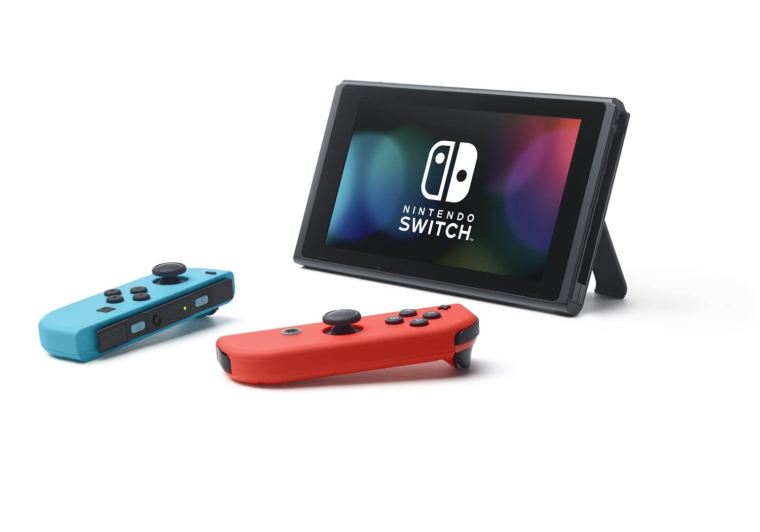 Nintendo Switch Console Neon Red/Neon Blue Bundle with Mario Kart 8 Deluxe Game & 3-Month Online Membership - Perfect for Family Gaming, Multiplayer Fun & Portable Entertainment