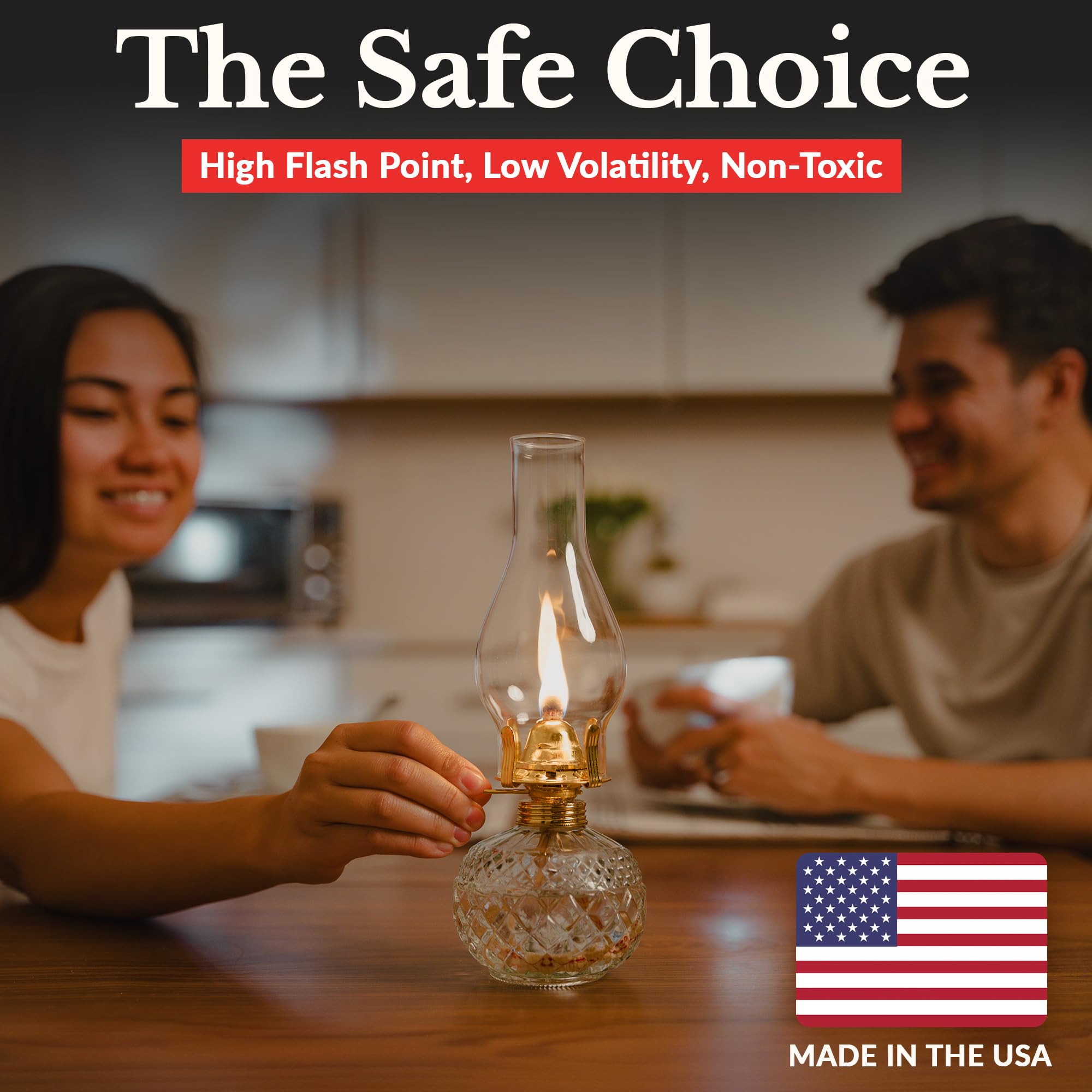 Premium Liquid Paraffin Lamp Oil - 1 Gallon Smokeless Odorless Indoor Fuel for Lamps, Lanterns & Candles | Safe for Home, Camping & Emergency Lighting