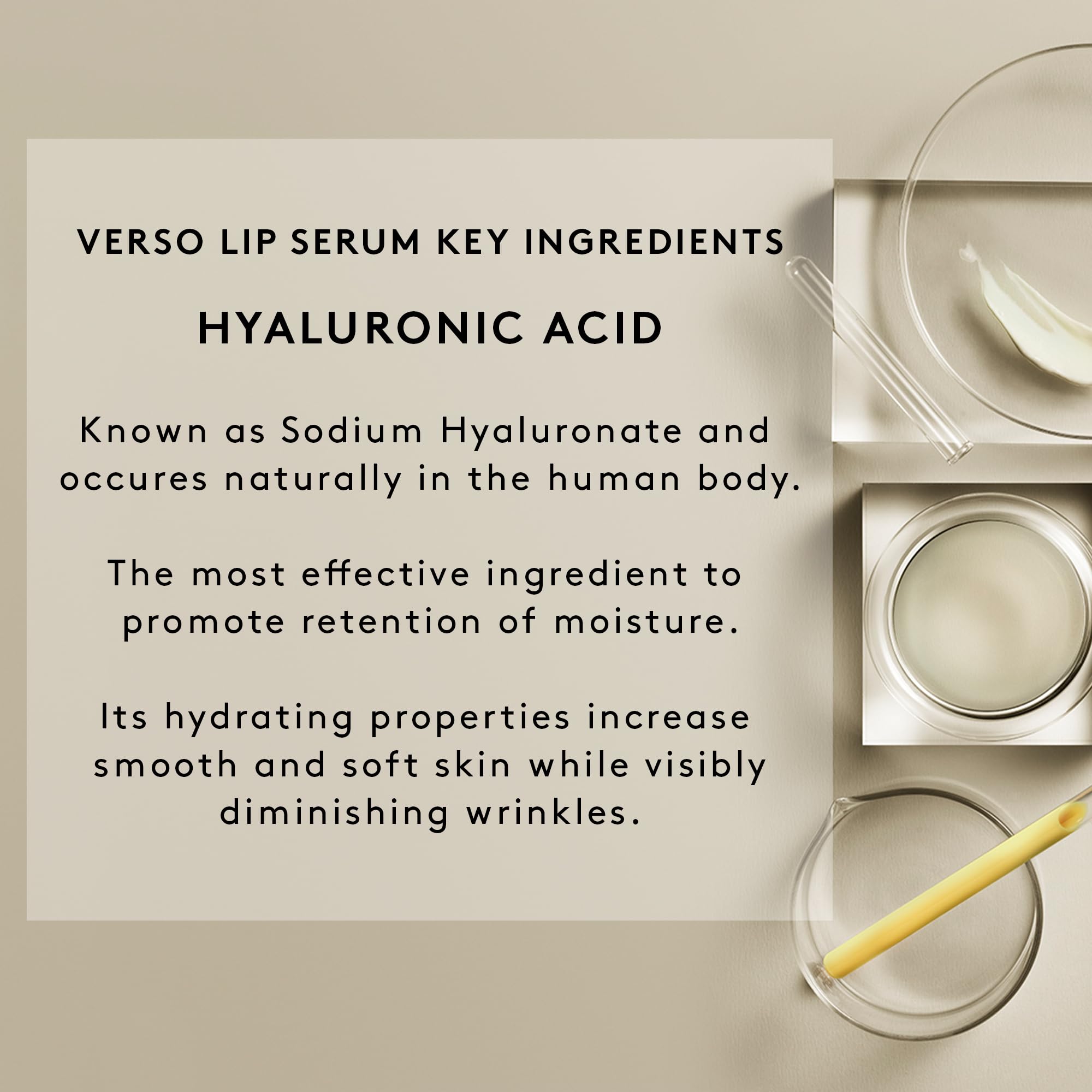 Verso Skincare Lip Serum for Women - Hydrating & Plumping Lip Treatment, 0.5 oz | Anti-Aging Lip Care with Hyaluronic Acid | Perfect for Dry Lips & Nighttime Routine