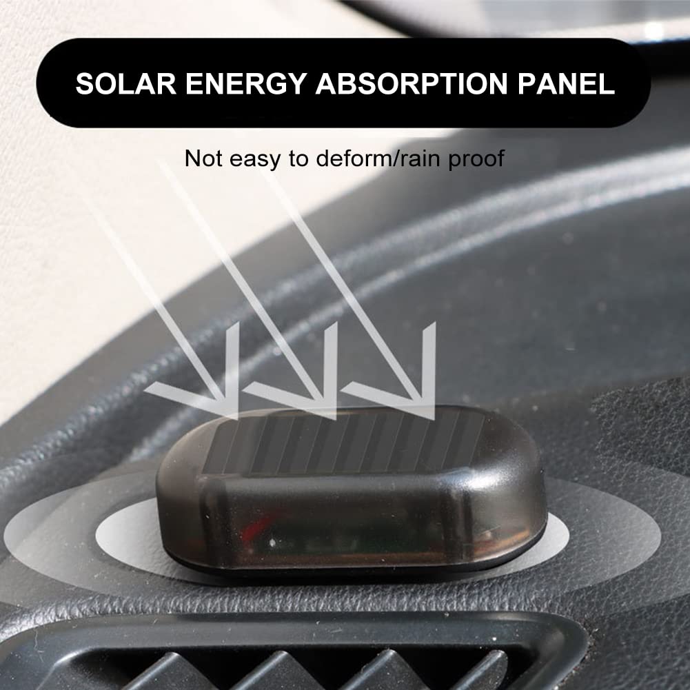 Solar-Powered LED Car Alarm Light - Anti-Theft Security Warning System with Motion Sensor for Vehicles | Perfect for Parking Lots, Garages & Nighttime Protection