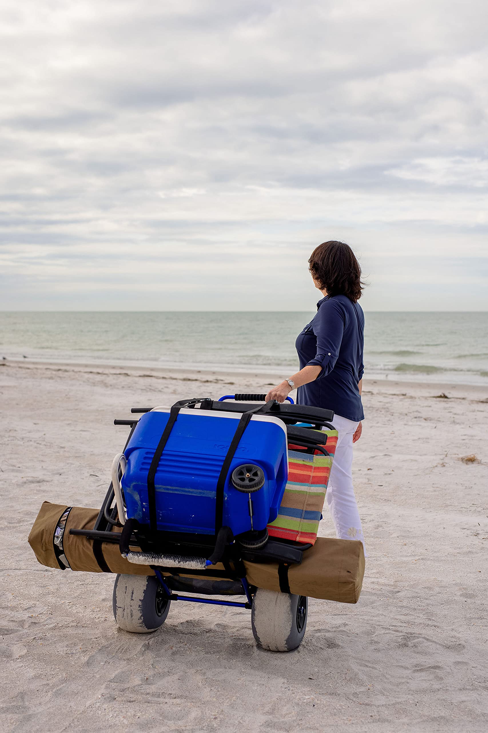 My Beach Cart® - Original Patented Rust-Free Aluminum Folding Beach Wagon with 13