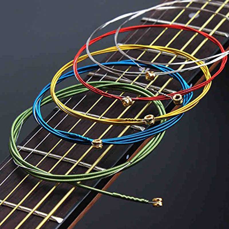 Colorful E A Guitar Strings - High-Quality Acoustic & Electric Guitar Strings for Beginners & Professionals - Perfect for Live Performances, Studio Recording & Practice
