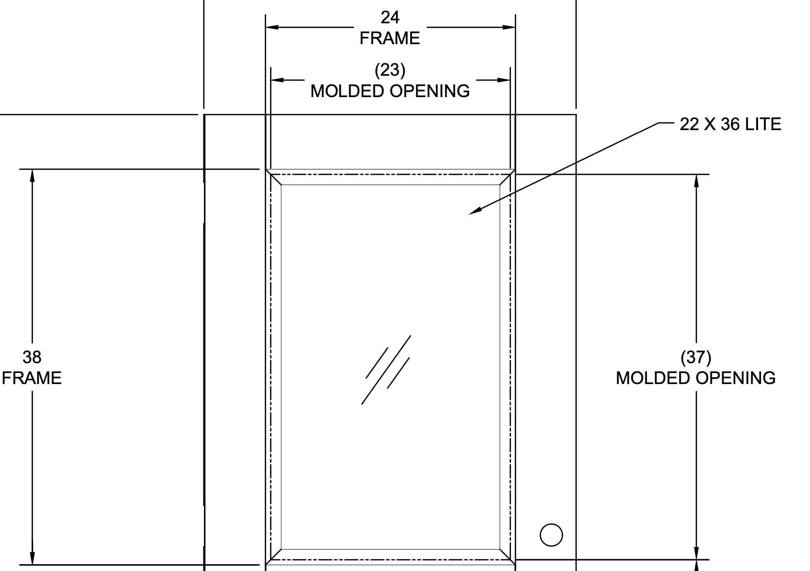 Oloa 22x36 Front Door Replacement Kit with Triple Pane Tempered Glass - White Entry Door Lite Frame & Glass Deco Insert for Enhanced Home Security & Energy Efficiency | Perfect for Modern House Entryways, Patio Doors & Front Porch Renovations
