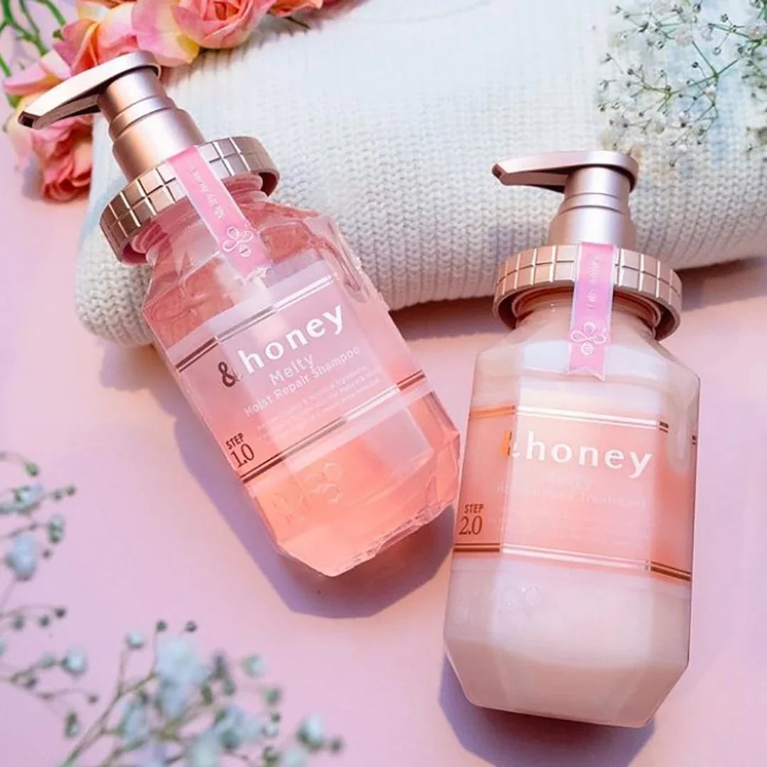 Honey Melty Moist Repair Shampoo 1.0 - Japanese Honey Shampoo for Dry Damaged Hair - 440ml Hydrating & Nourishing Formula - Perfect for Daily Hair Care & Scalp Treatment