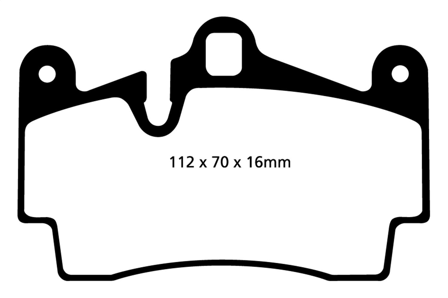 EBC Brakes Yellowstuff 4000 Series Street Performance Brake Pads DP41474R - Fits Porsche 911, Audi A4, Volkswagen Golf | High-Temperature Resistance for Track & Street Driving
