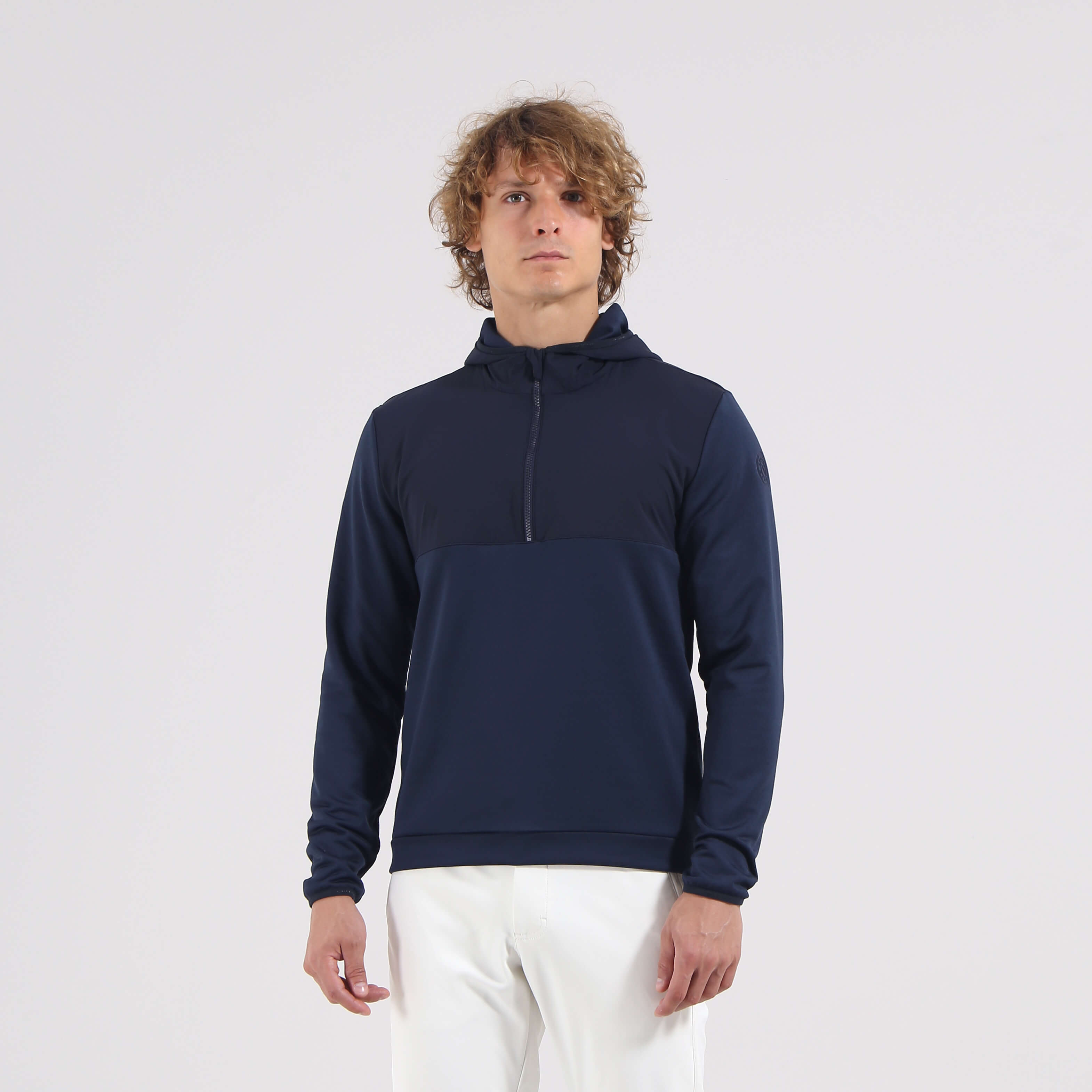 PINTUS PRO THERM® Men's Lightweight Hooded Quarter Zip Pullover Fleece Jacket - Warm & Breathable for Outdoor Hiking, Running, Camping