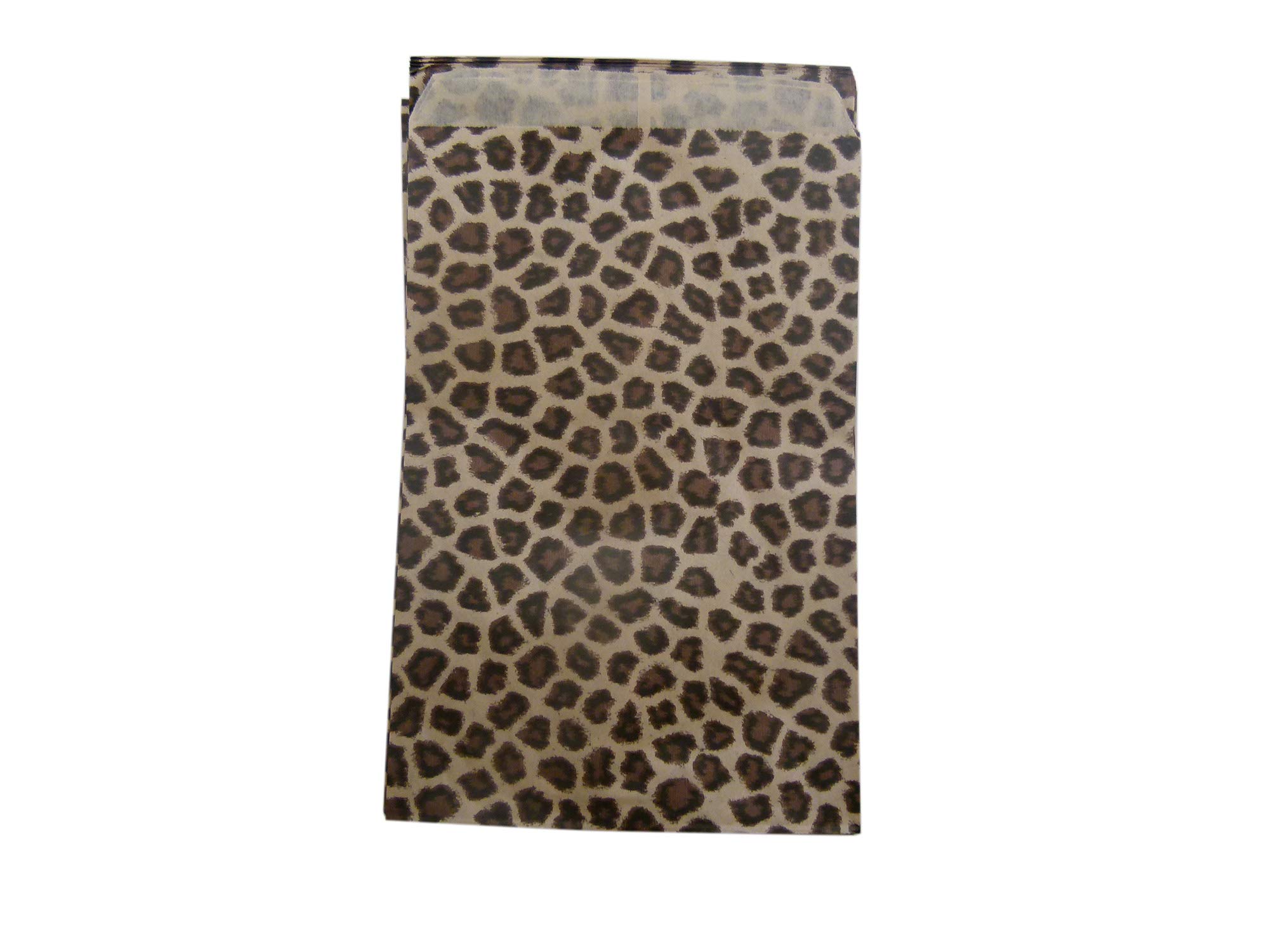 300 Pcs 4x6 Inches Leopard Print Gift Bags - Decorative Flat Paper Party Favor Bags for Cookies, Candies, Wedding Favors, Birthday Treats & Small Gifts - Bulk Wholesale Packaging by N'icePackaging