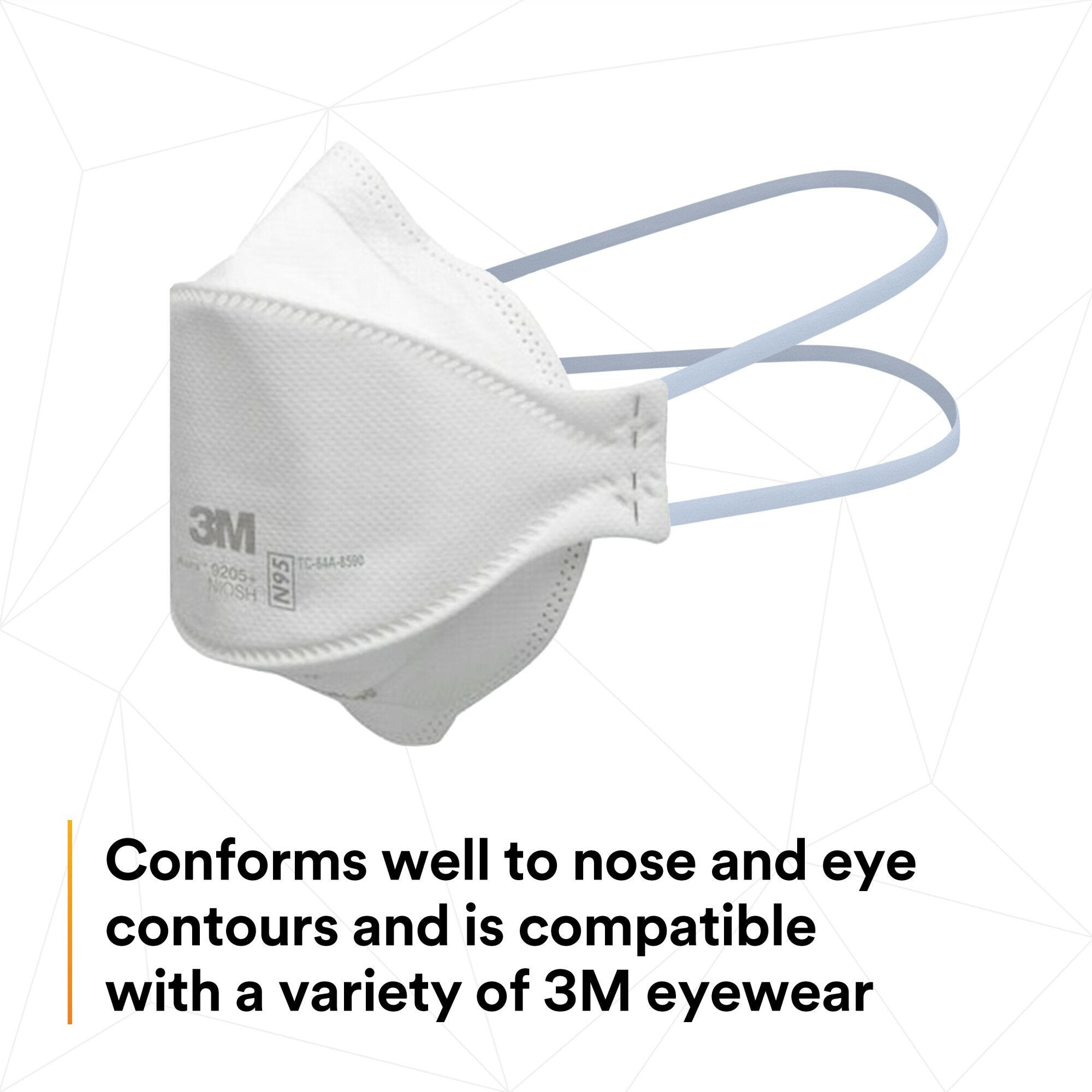 3M Aura Particulate Respirator 9205+ N95 Masks - 20 Pack, NIOSH Certified for Dust, Pollen & Airborne Particles Protection - Ideal for Construction, Woodworking & Home Improvement Projects