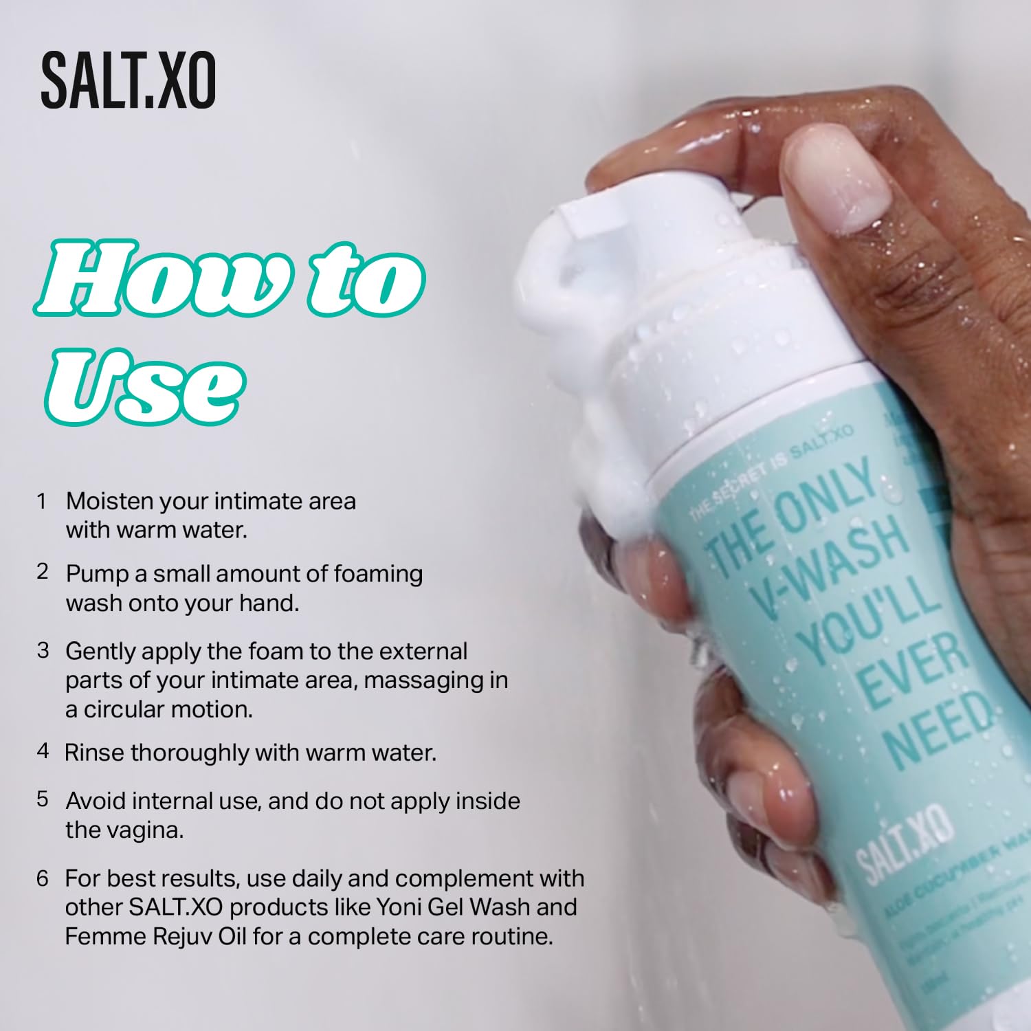 Foaming Yoni Wash for Women - pH Balanced Feminine Hygiene with Aloe & Cucumber | Soothing Intimate Care | Cruelty-Free, Paraben-Free V Wash (150ml) | Perfect for Daily Use & Post-Workout Freshness