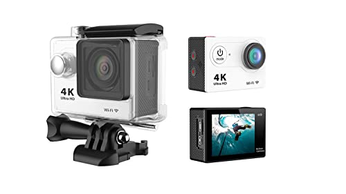 4K WiFi Waterproof Action Camera - Mini Sports DV for Outdoor, Aerial, Diving & Time Lapse (White, Small) | Perfect for Adventure, Travel & Extreme Sports