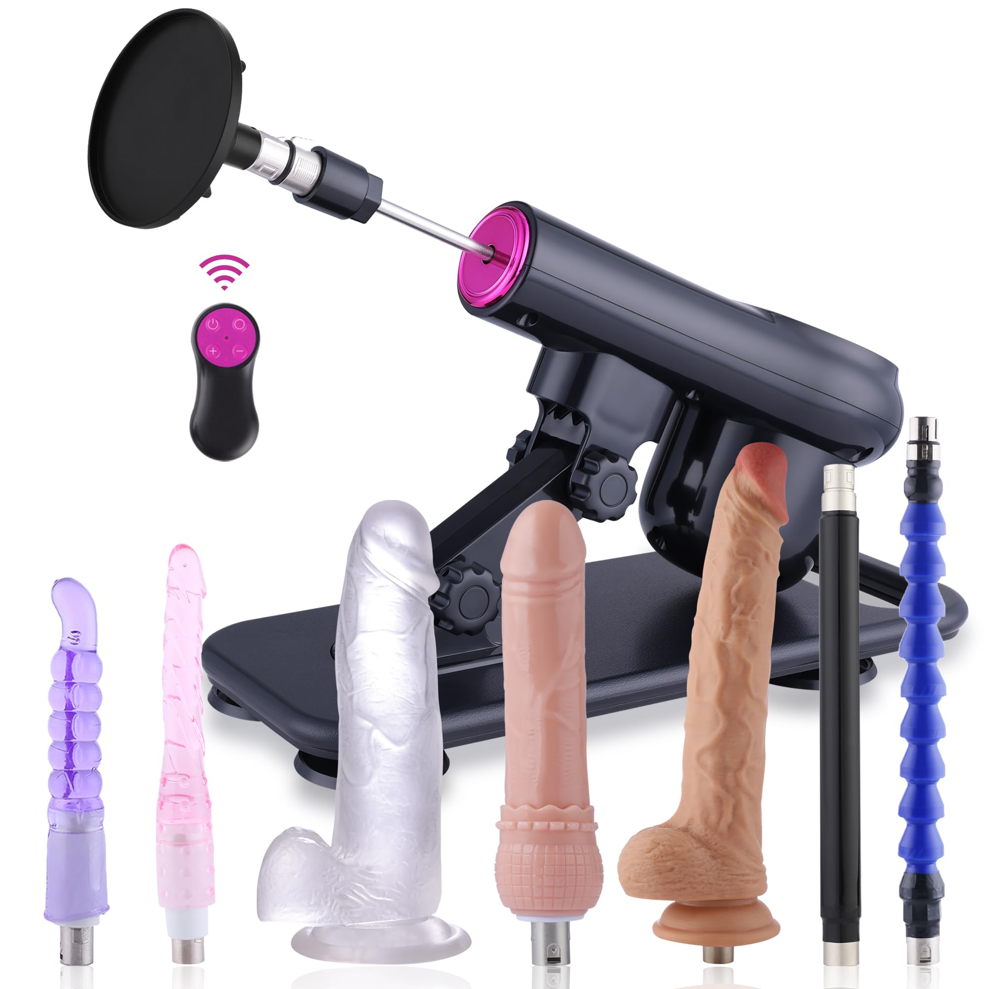 Powerful Sex Machine for Women - Automatic Thrusting Dildo Machine with 8 Attachments & Suction Cup Base - Adult Sex Toy for Solo Play, Couples & BDSM Scenes