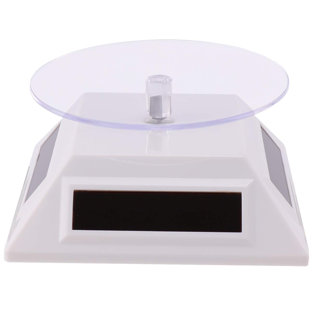 Baluue 360° Solar Powered Rotating Display Stand - Watch, Jewelry, Eyeglass Organizer & Showcase Turntable for Retail Stores, Home Decor, and Gift Showcase