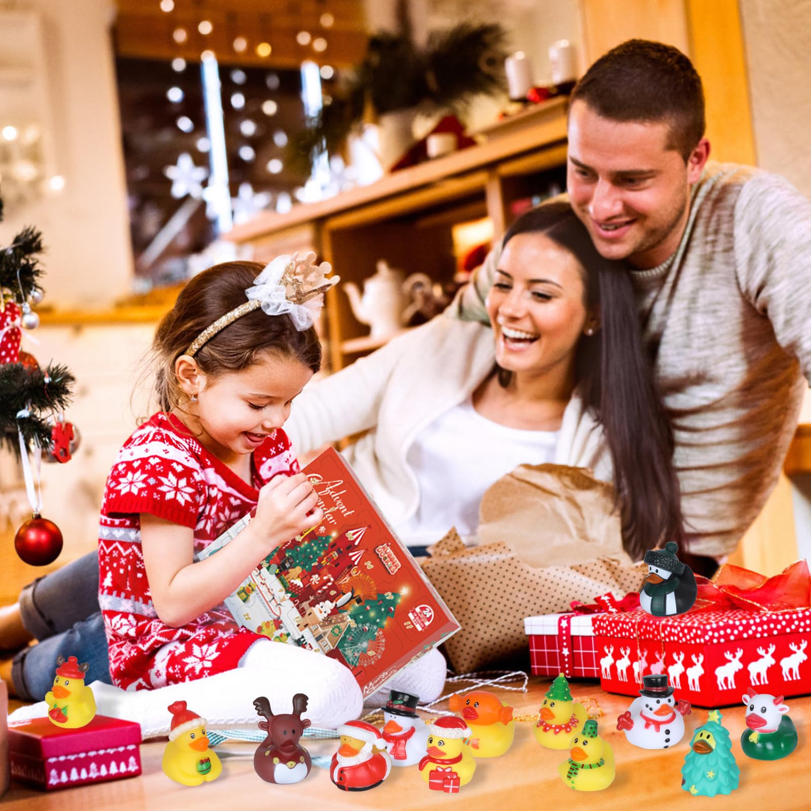 24 Christmas Rubber Ducks for Kids - Fun Holiday Bath Toys for Toddlers, Boys & Girls | Perfect Stocking Stuffers, Xmas Party Favors & Surprise Gifts | Great for Bath Time, Christmas Decorations & Holiday Celebrations