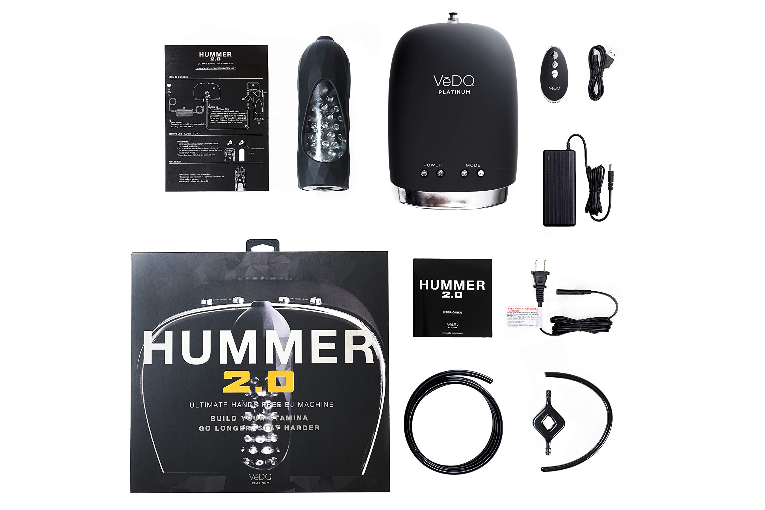 VeDO Hummer 2.0 Vibrating Oral Sex Toy for Men - Powerful Suction & Stamina Training - Enhance Intimacy & Pleasure - Perfect for Couples Play & Solo Use