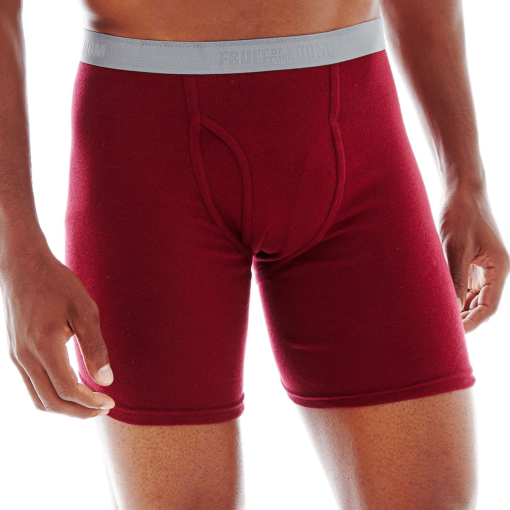 Fruit of the Loom Men's Premium Cotton Boxer Briefs 4-Pack - Soft Breathable Underwear for Everyday Comfort & Active Lifestyle