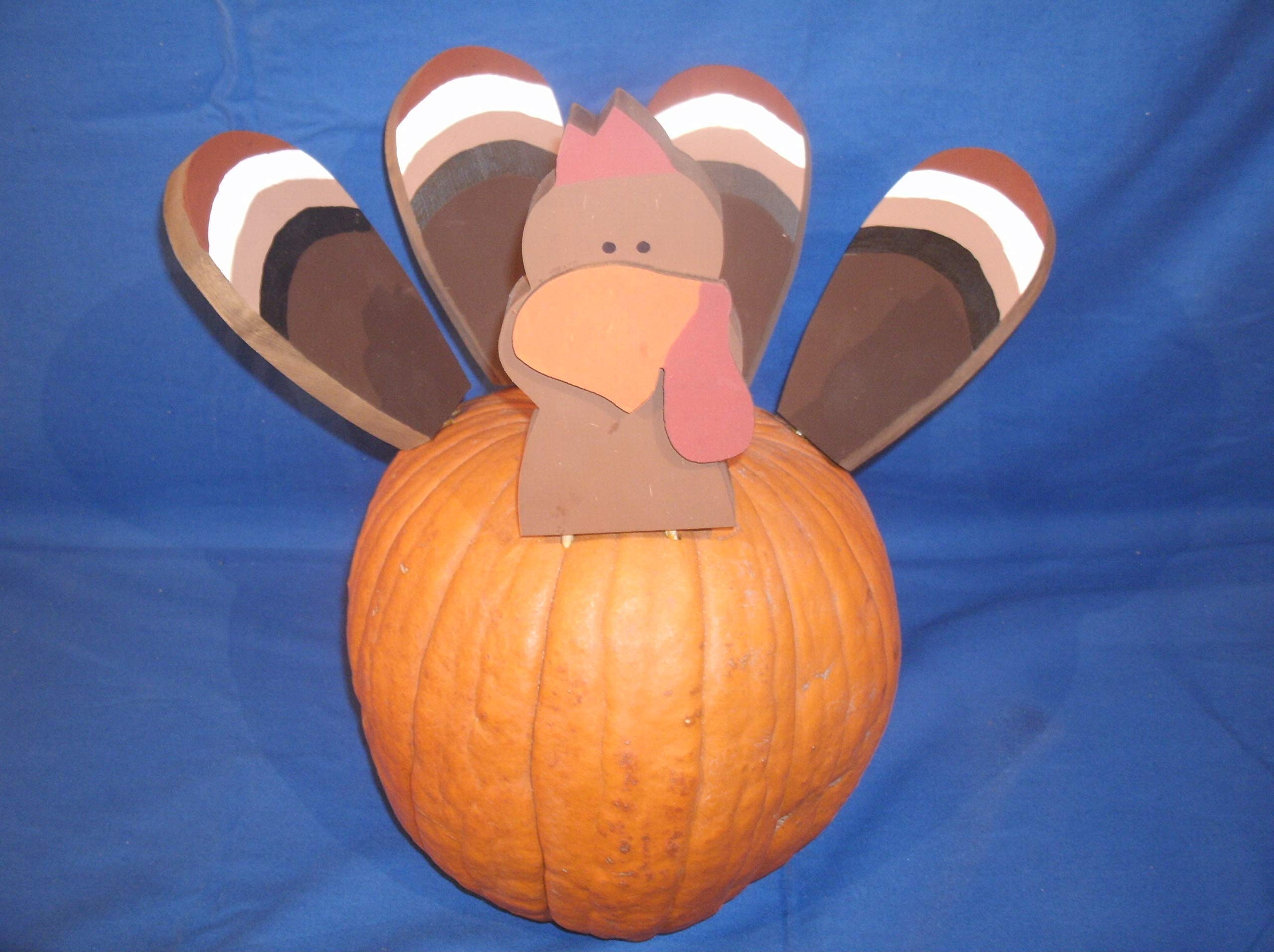 Rustic Wooden Turkey Pumpkin Decor Kit - 5-Piece Handmade Fall Thanksgiving Decorations for Home, Table, and Holiday Centerpiece | Perfect for Autumn, Harvest, and Seasonal Displays