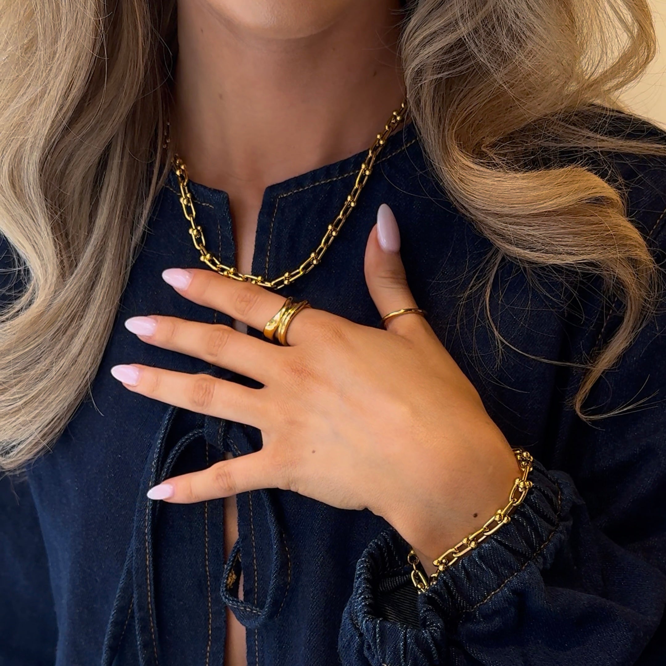 Elegant Allure Gold Necklace for Women - Perfect for Date Nights, Weddings & Special Occasions