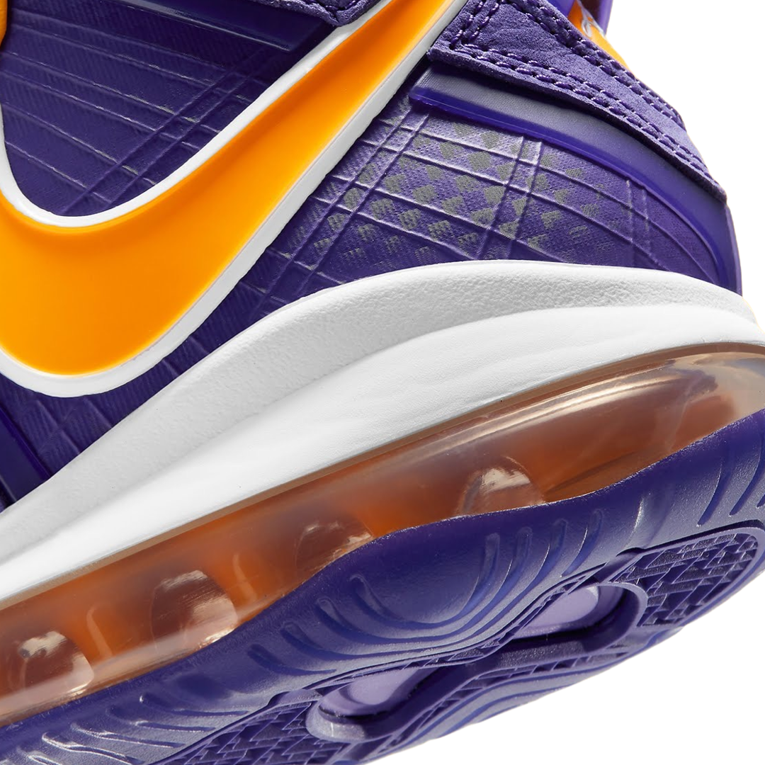 Nike LeBron VIII QS Basketball Shoes - Lakers Court Purple & University Gold - Perfect for NBA Games, Streetwear & Sneaker Collectors